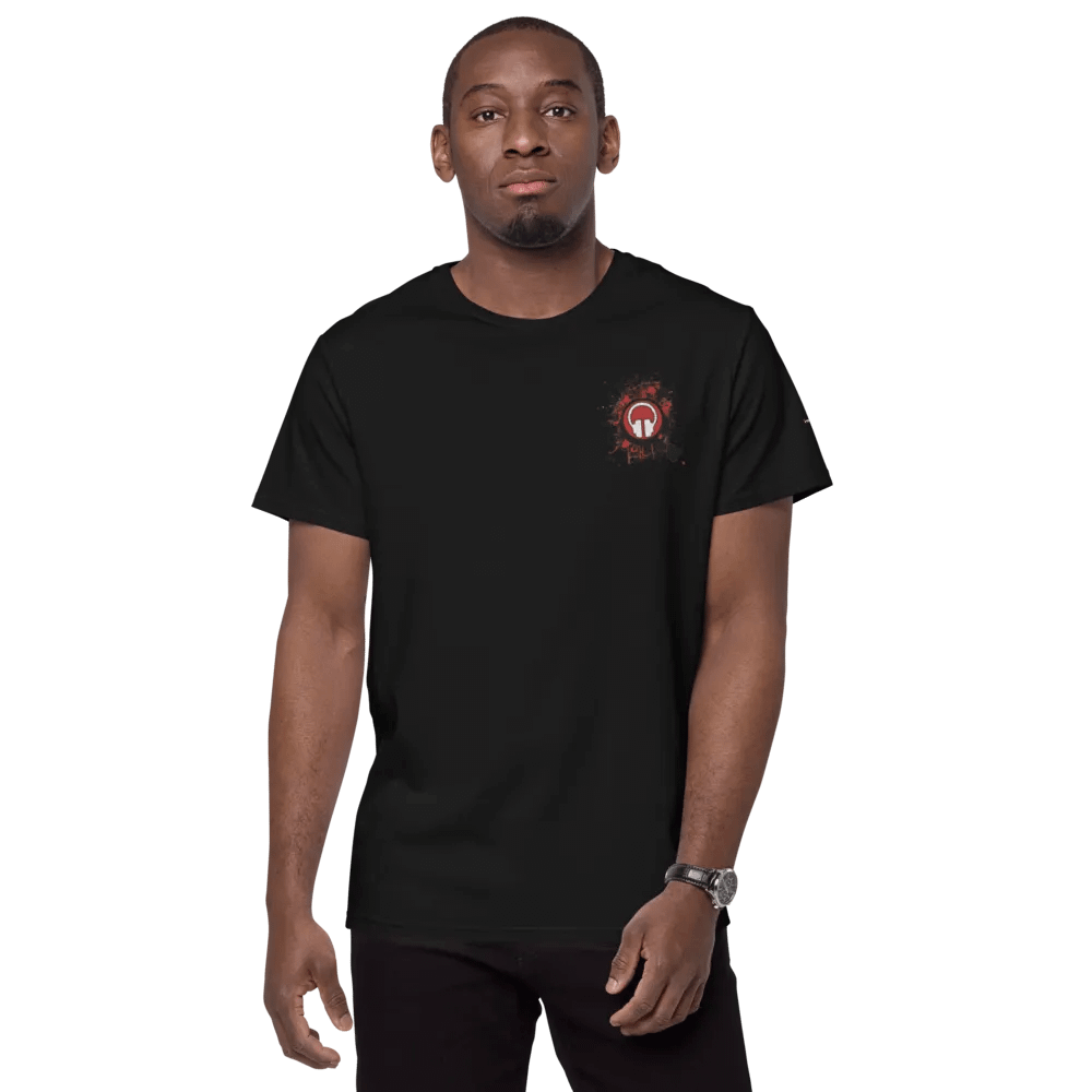 Printful Premium Iconic Paint Splat Headphones Heavyweight Cotton T-Shirt product image (4)