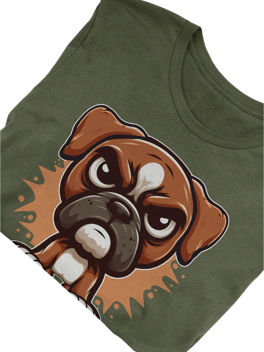 Boxer Angry Pup (natural ears) - Premium Adult Unisex T-shirt product image (11)