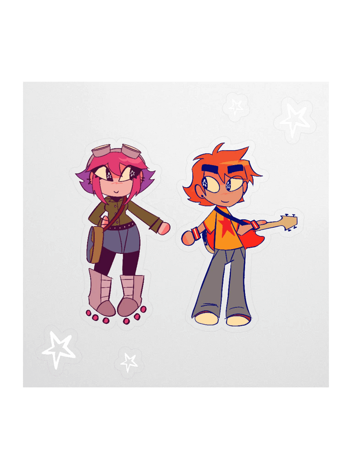 Scott Pilgrim Ramona & Scott matching stickers product image (1)