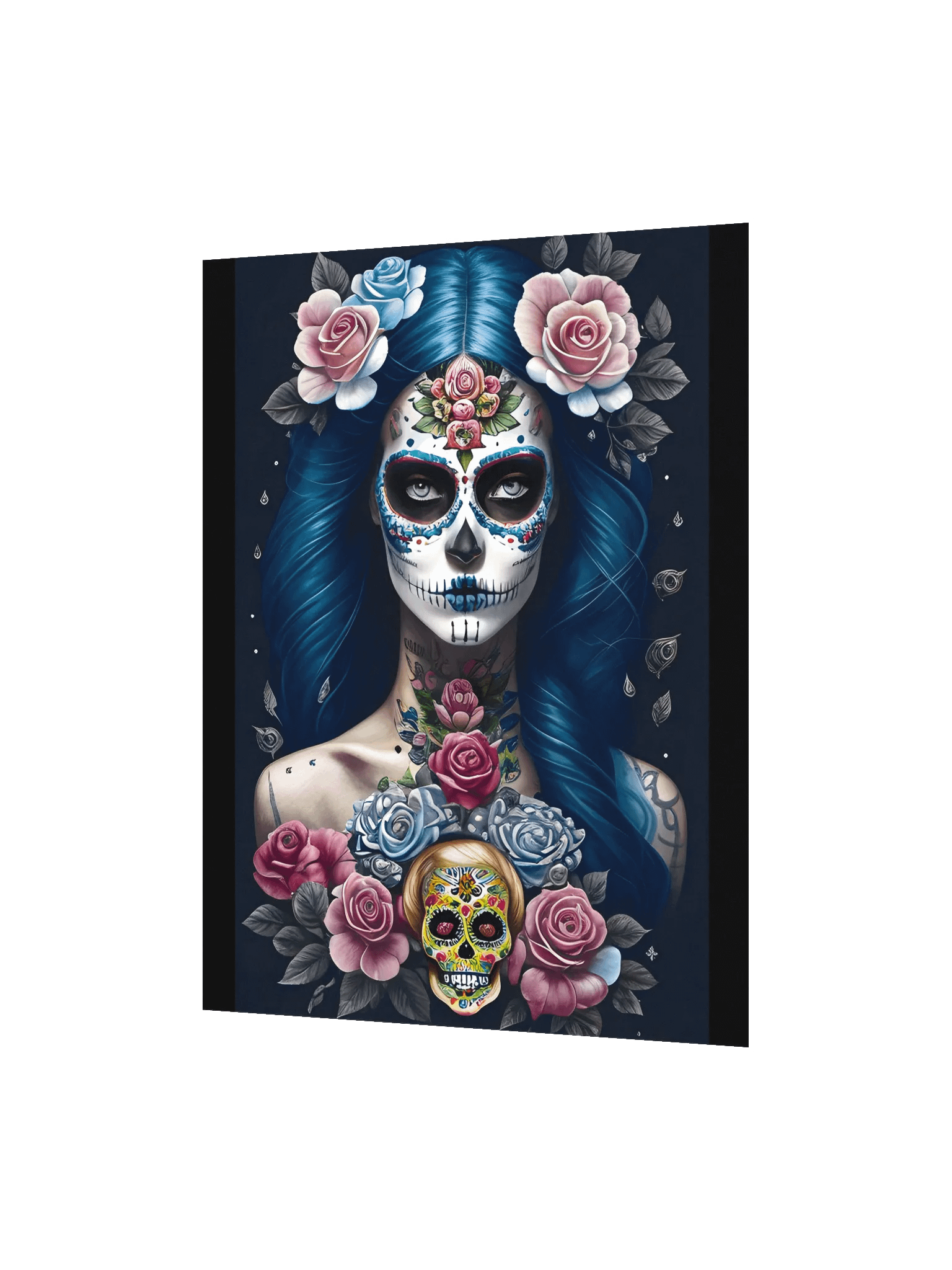 Sugar Skull Art - Striking Woman in Skull Makeup Poster product image (7)
