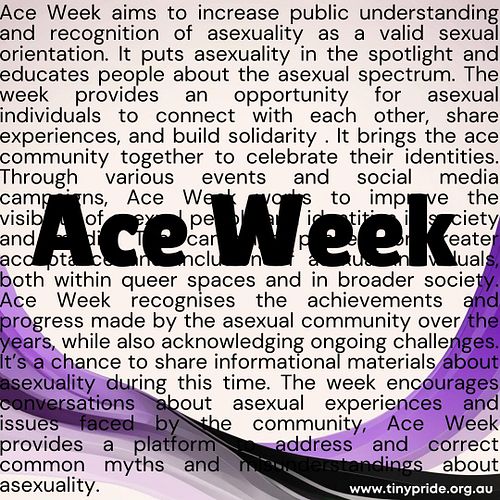 Happy Ace Week to our asexual friends and allies.
Ace Week aims to increase public understanding and recognition of asexualit...