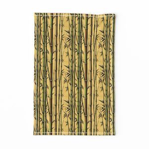 Seamless Pattern - Bamboo in Green and Brown on Yellow product image (11)
