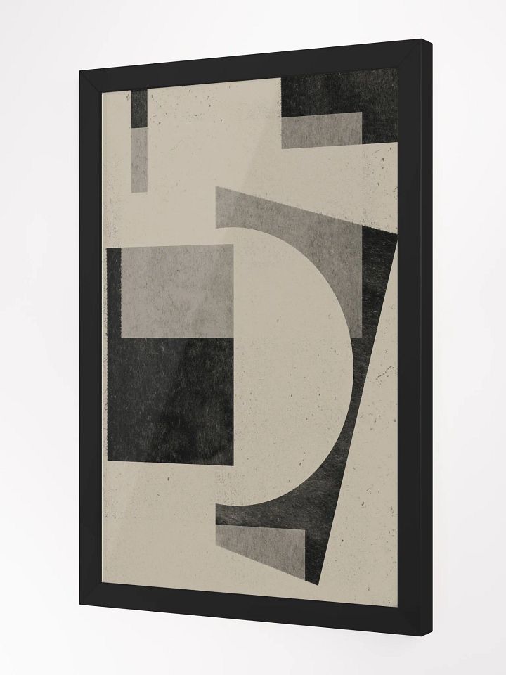 Geometric Fusion Framed Art Print | Modern Abstract Wall Art | Unique Geometric Design for Contemporary Interiors product image (1)