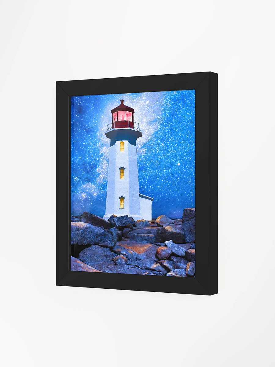 Peggy's Cove Lighthouse By Night - Nova Scotia Framed Poster product image (3)