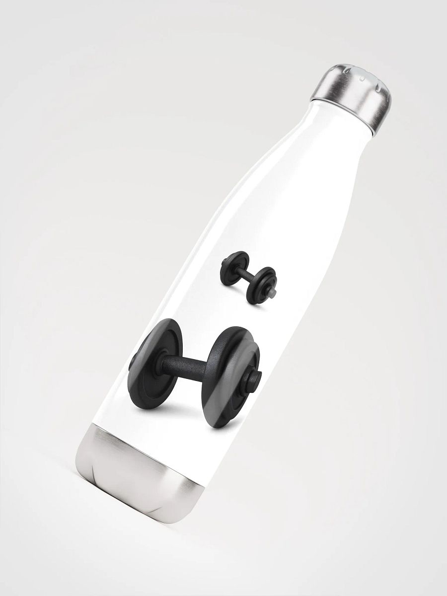 Gym Tonight Black Dumbbell Insulated Water Bottle product image (4)