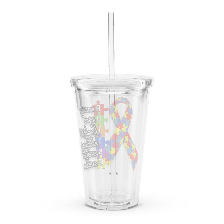 Autism Awareness - Double Wall Clear Plastic Tumbler product image (2)