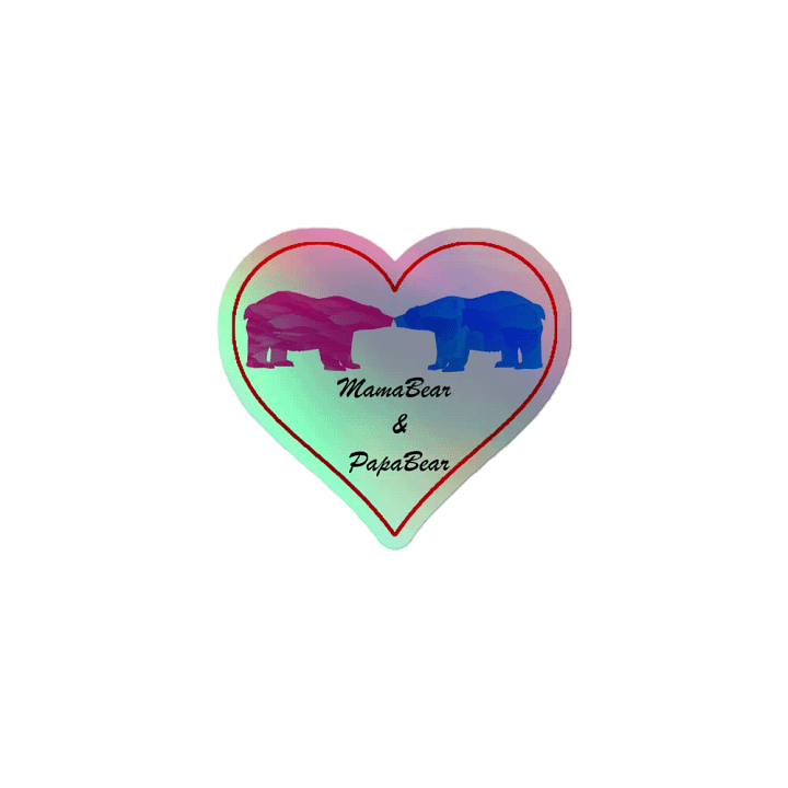 Mama & Papa Bear Holographic Sticker product image (1)