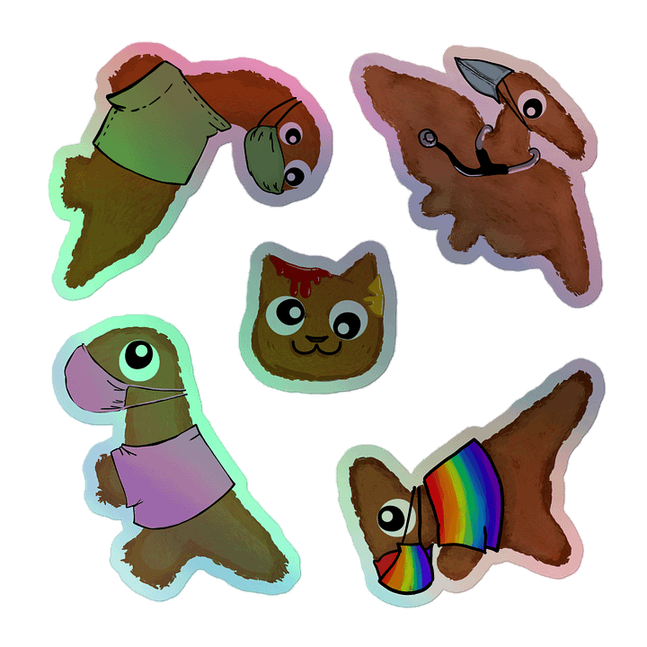 MSF/DWB Fundraising Sticker sheet 2025 - Dino Nuggies, Full Googly product image (2)