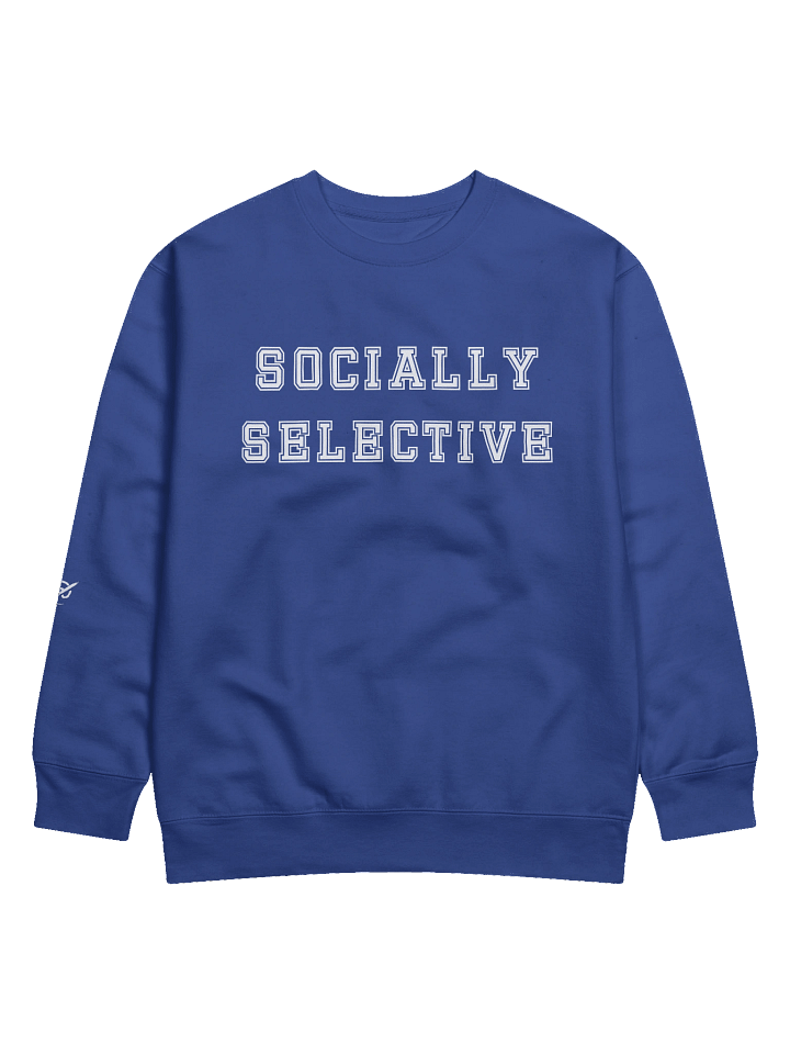 Socially Selective Crew Neck Sweatshirt - White Letter product image (1)