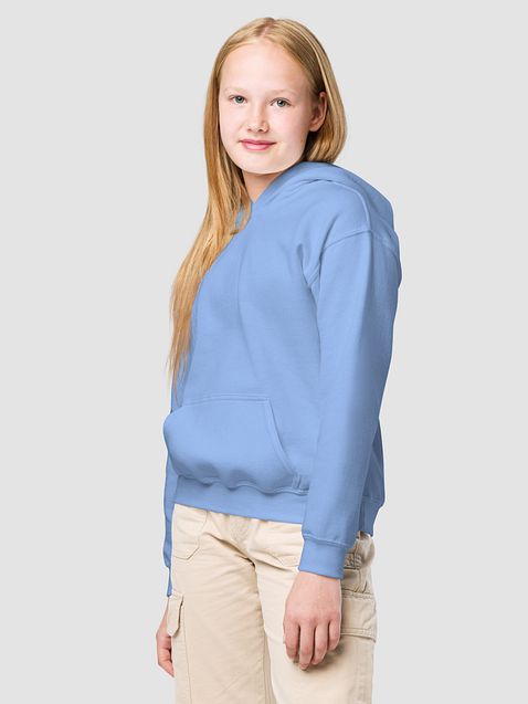 Photo showing Gildan Youth Heavy Blend Hoodie