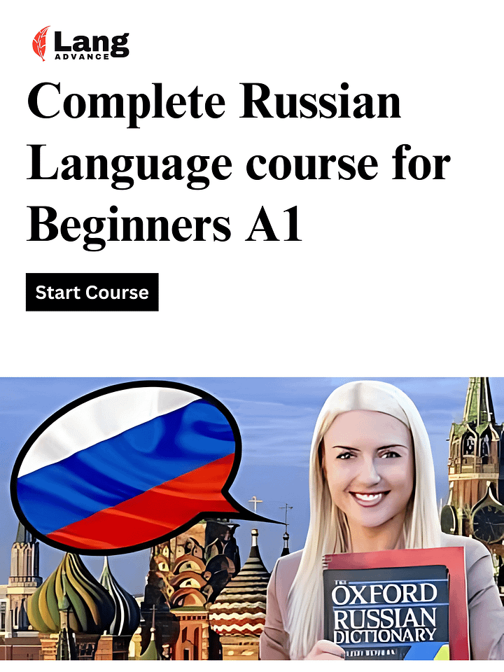 Complete Russian Language course for Beginners A1 product image (1)