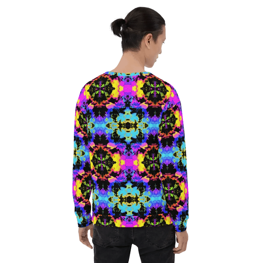 Abstract Neon Melting Daises Unisex Sweatshirt product image (12)
