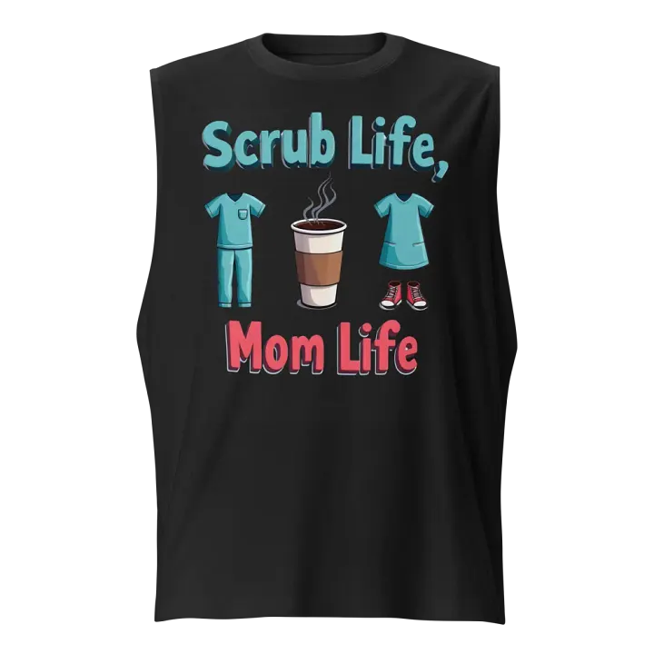 Scrub Life, Mom Life Muscle Tank product image (1)
