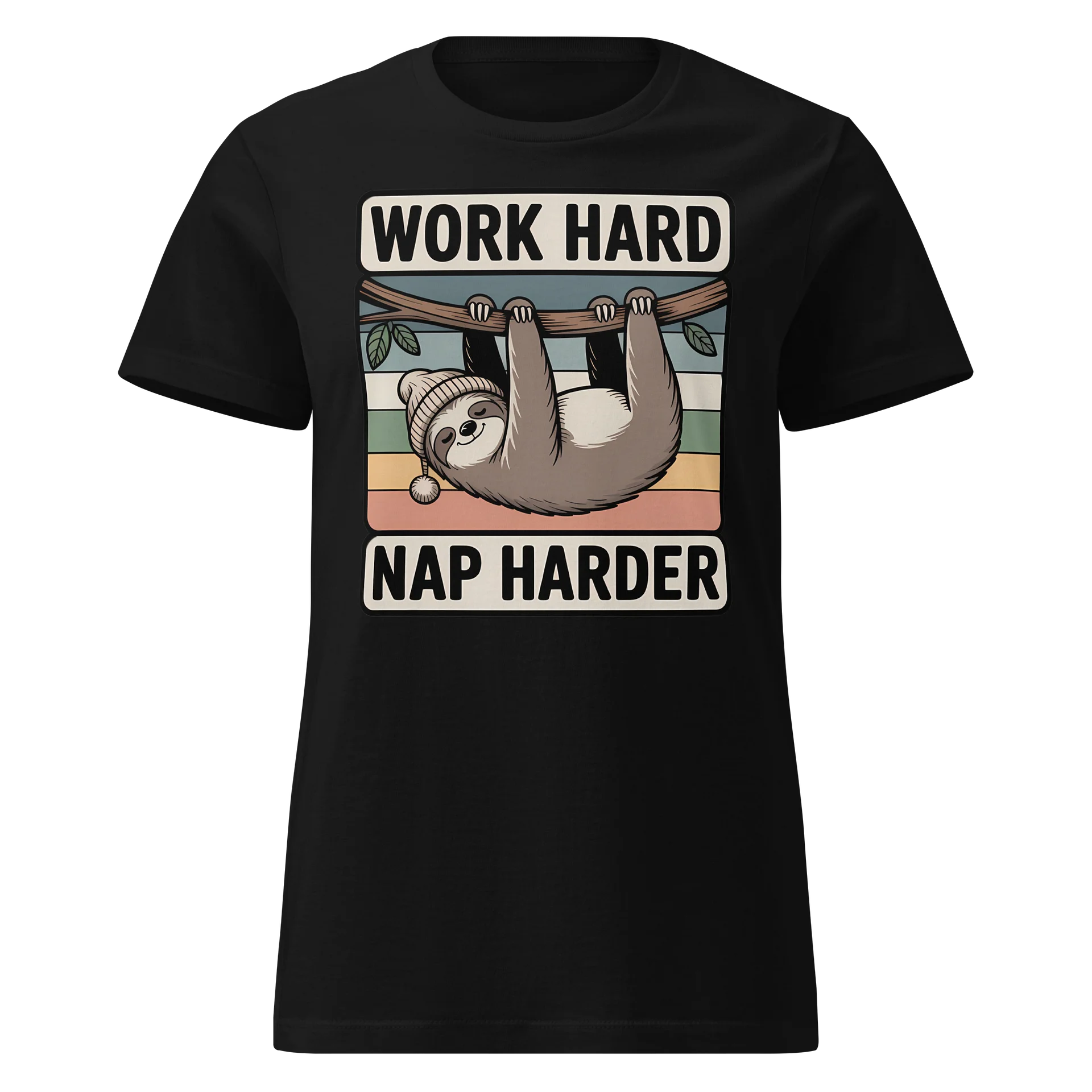 Work Hard Nap Harder Non-Sacral Tshirt (Female Fit) product image (3)