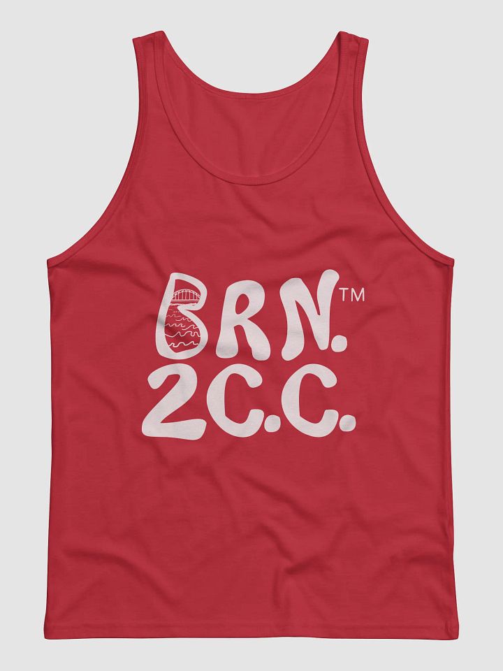 Cape Classic Tank | BRN.2C.C.™ | Men’s Jersey Tank Top | BOURNE to Flex™ | White Logos product image (2)