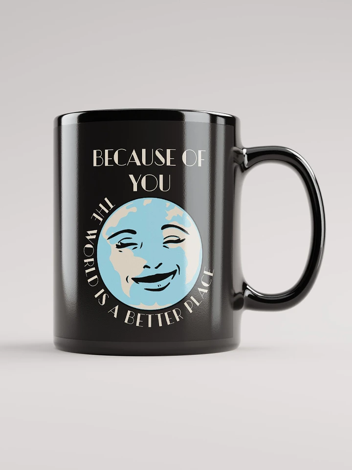 Smiling Face in the World - Black Mug product image (1)