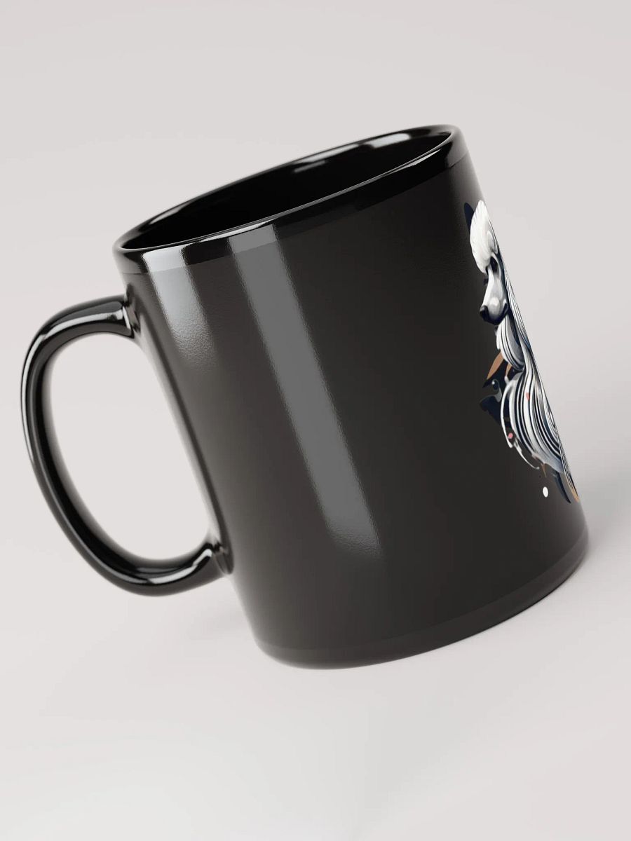 Elegant Poodle Abstract Art Black Mug product image (3)