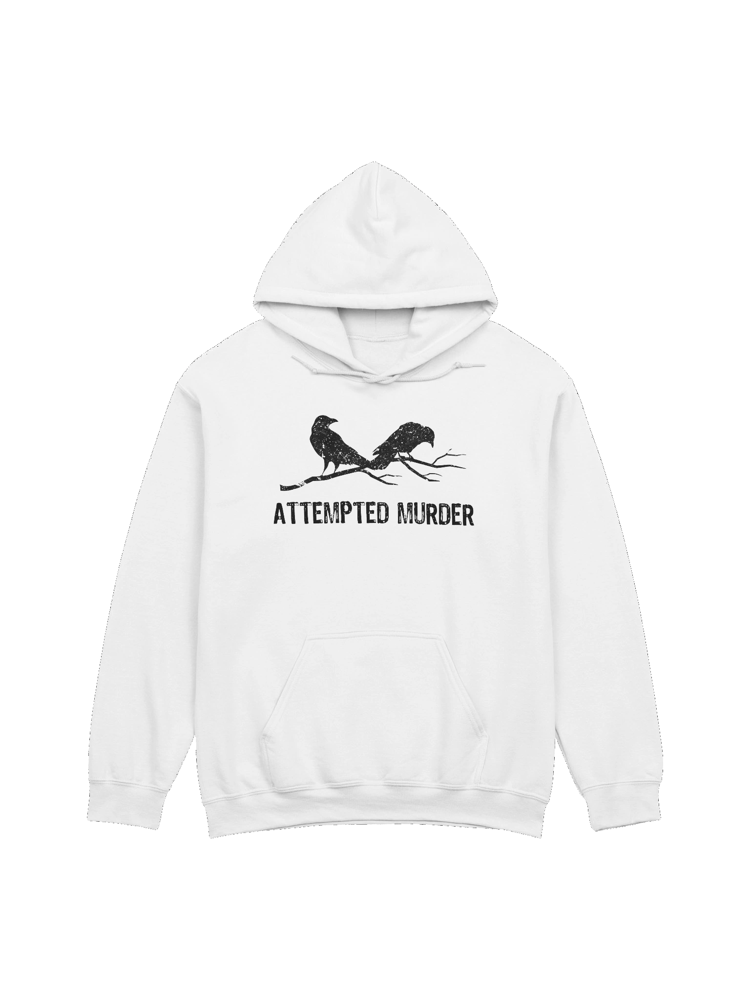 Attempted Murder Two Crows Funny Bird Pun Meme Hoodie 1WH1 product image (1)