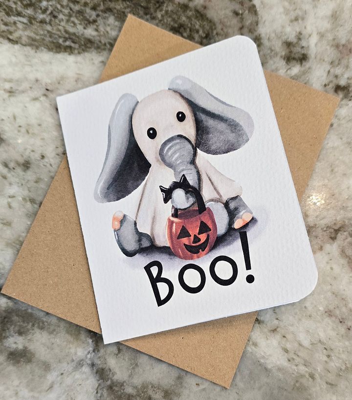Boo! Elephant Halloween Card product image (1)