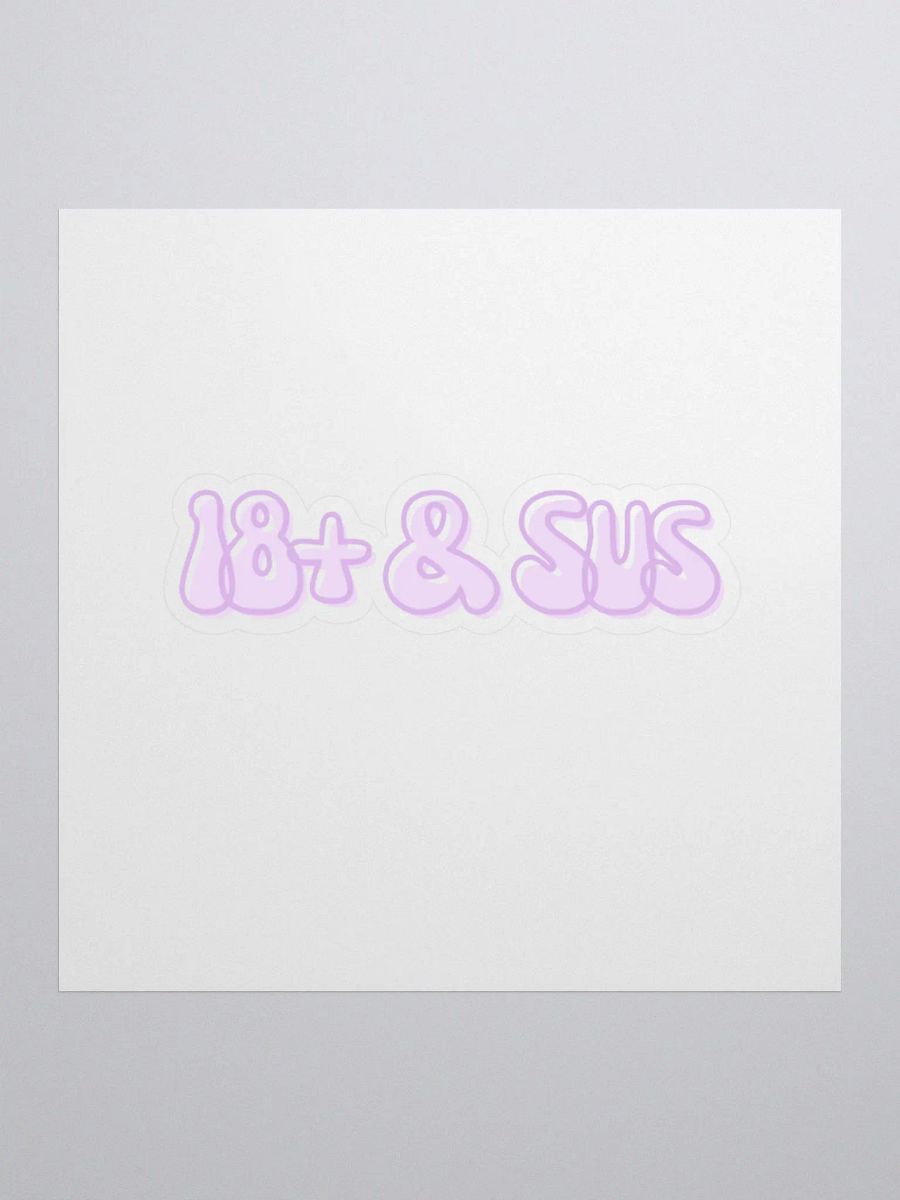 18+ & Sus Sticker, Pink product image (3)