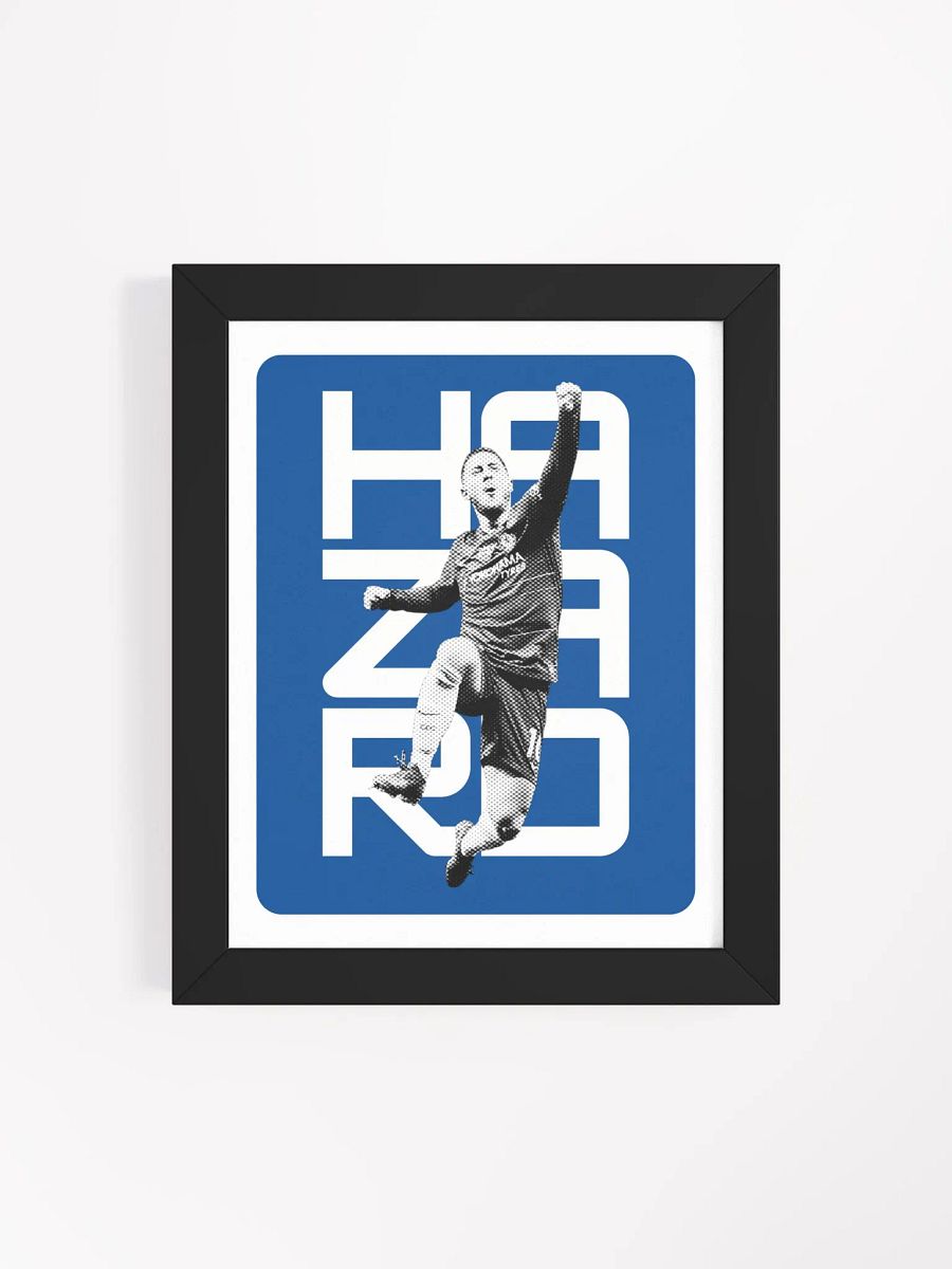Eden Hazard BW Chelsea Name Art Framed Print product image (3)