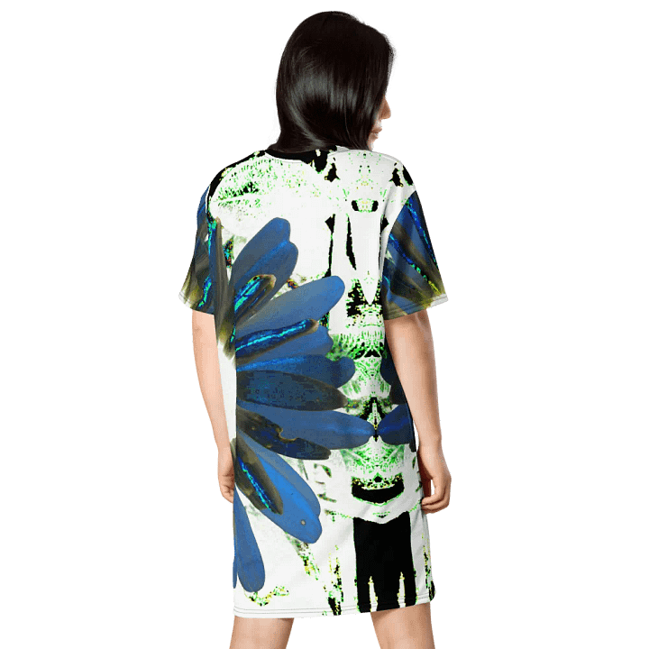Cool Abstract Daisy Flowers Ladies T Shirt Dress product image (2)
