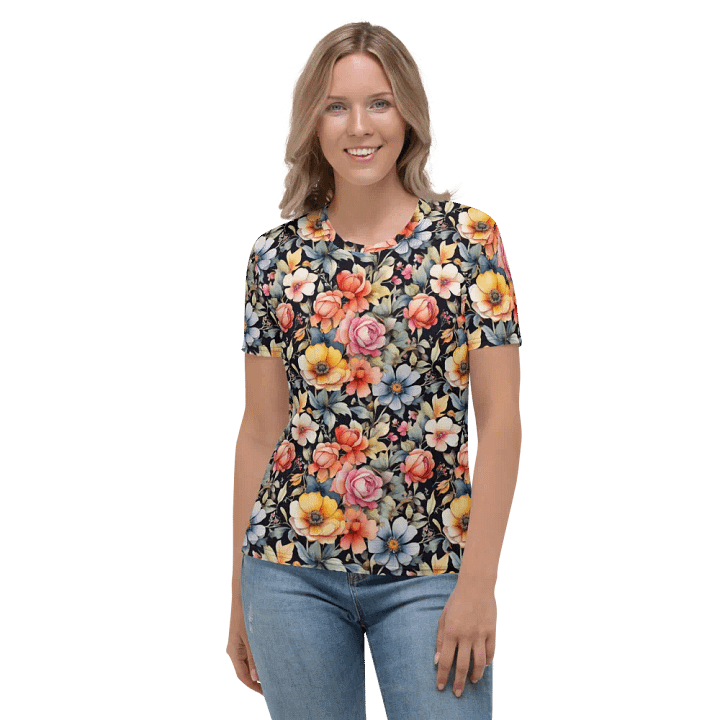 Floral Pattern All Over Print T-shirt product image (2)