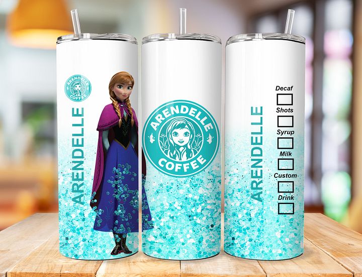 Arendelle Coffee 20 oz Stainless Steel Tumbler – Frozen Anna Design product image (1)