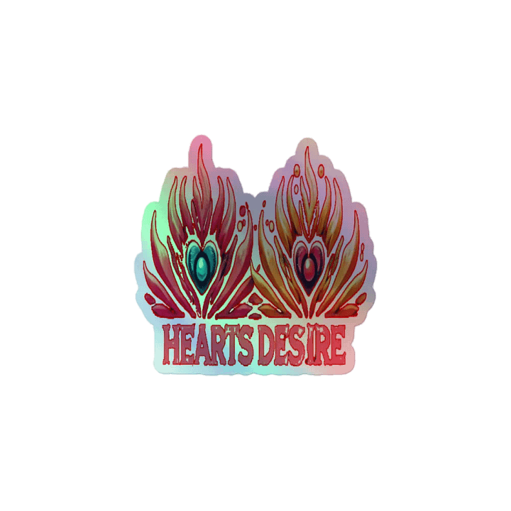 Flaming Hearts Holographic Sticker Sheet product image (1)