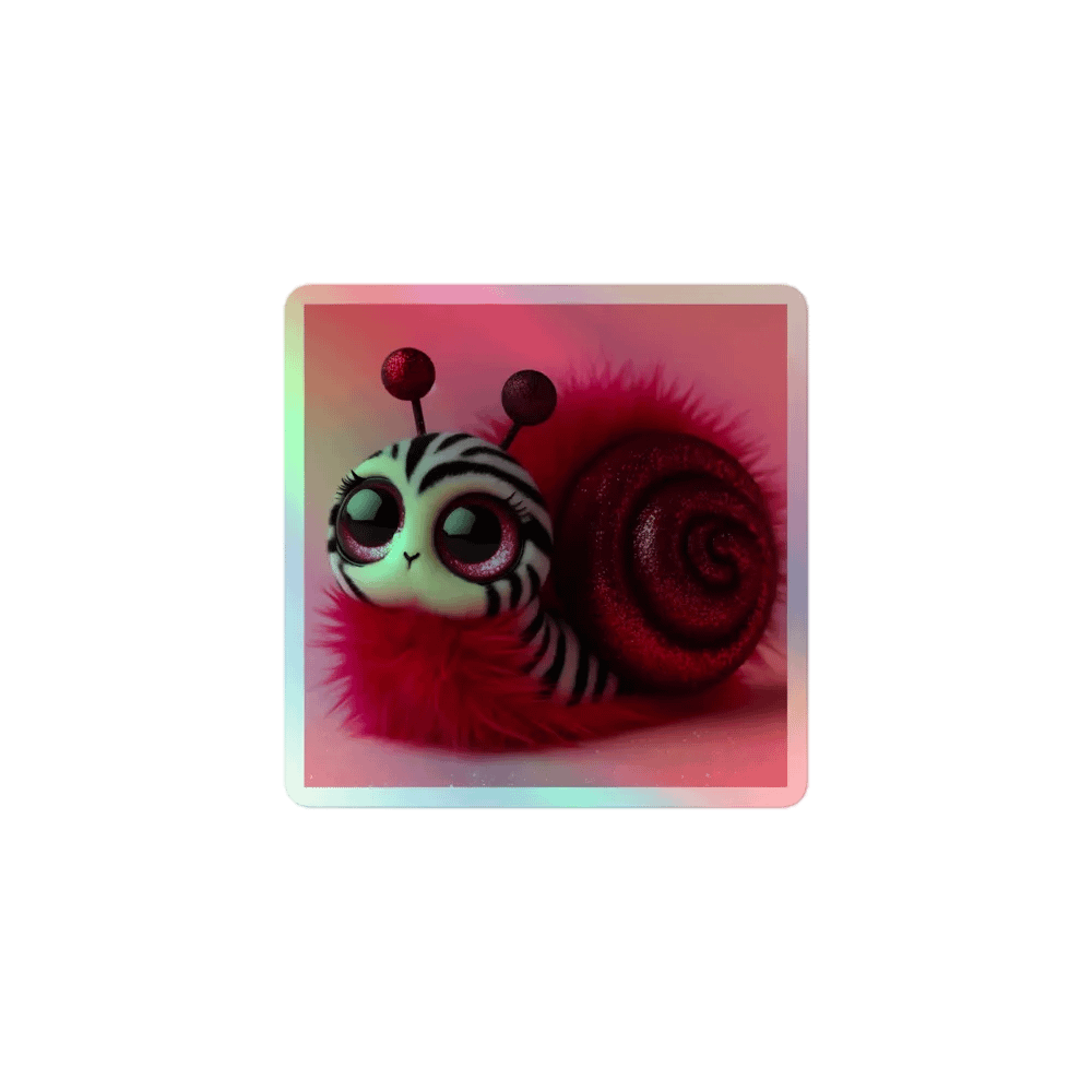 Whimsical Snail Holographic Sticker Sheet product image (1)