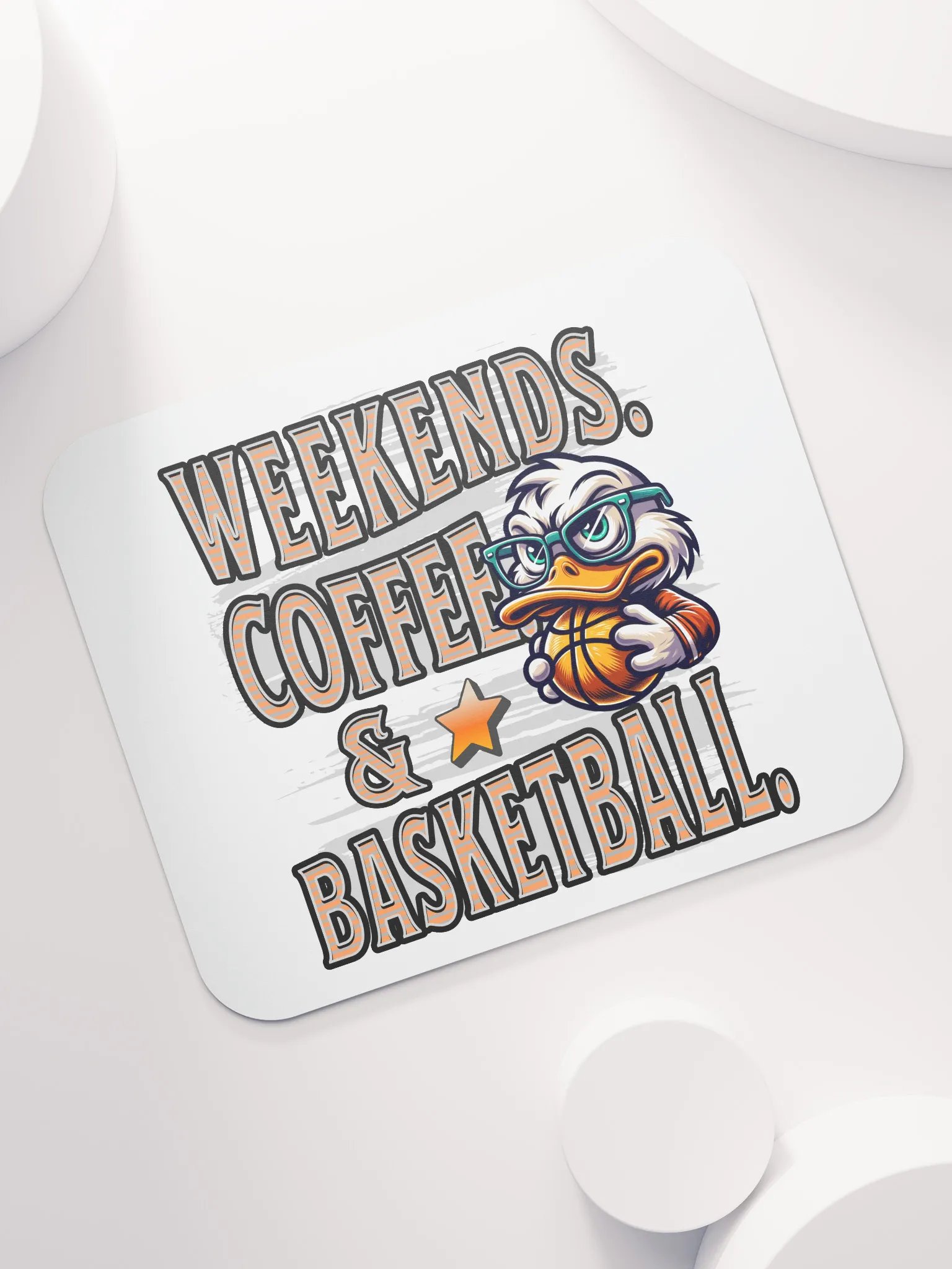 Weekends Coffee And Basketball Duck Vibes Mouse Pad product image (5)