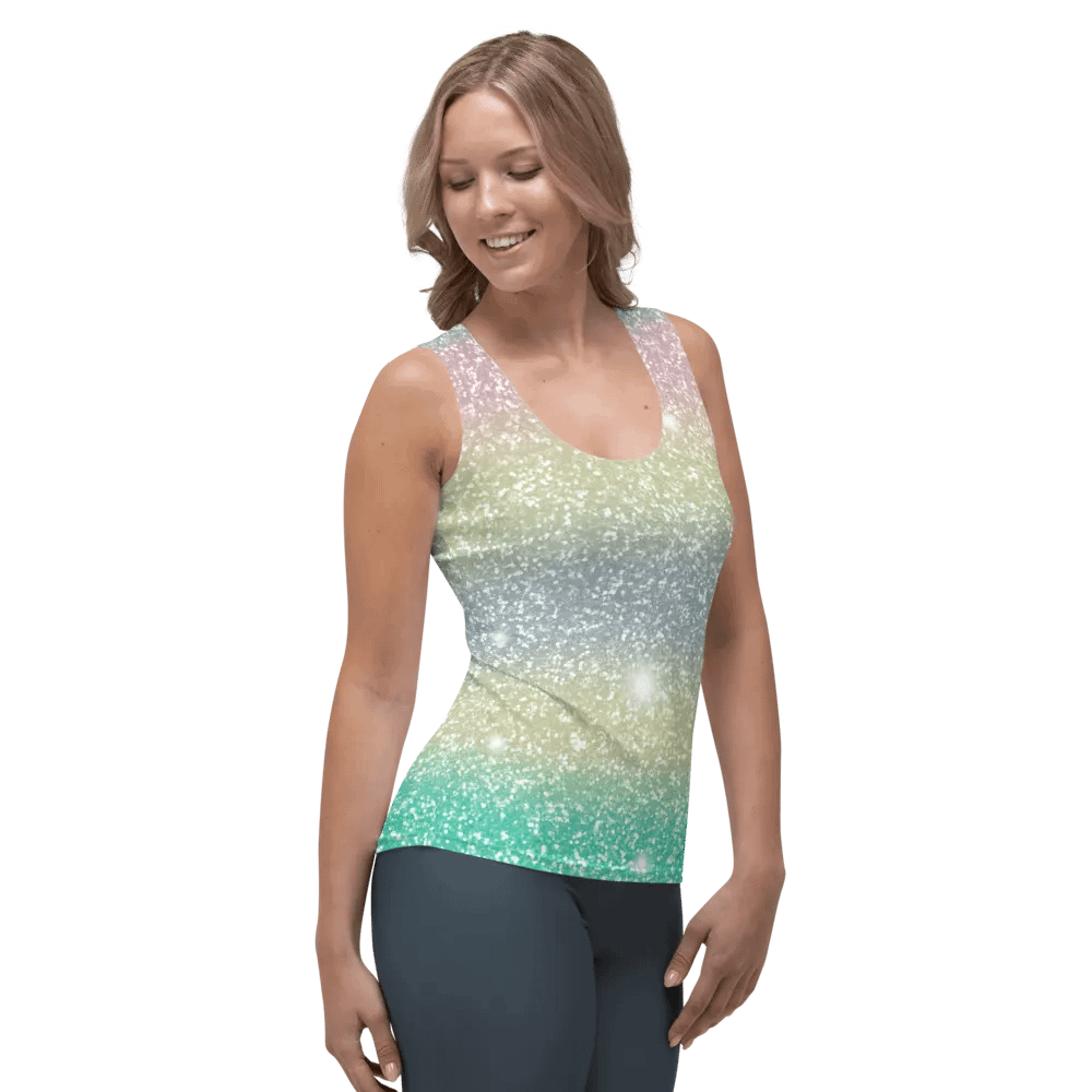 Glitter Unicorn Texture Design Tank Top (1) product image (6)
