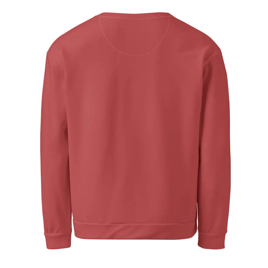 Plain Brick Red Soft Summer Unisex Recycled Polyester Heavyweight Premium Sweatshirt by Treasure Pie product image (3)