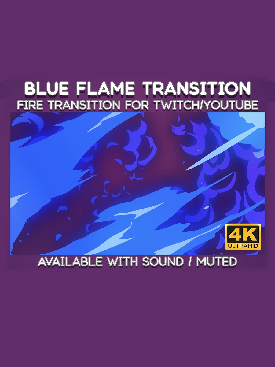 Blue Fire Video Transition - Cartoon Fire Transition for Twitch Stream and YouTube Video product image (3)