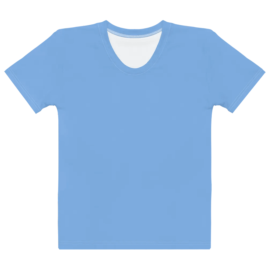 Plain Light Blue True Summer Women's Crewneck Polyester Heavyweight Premium T-Shirt by Treasure Pie product image (10)
