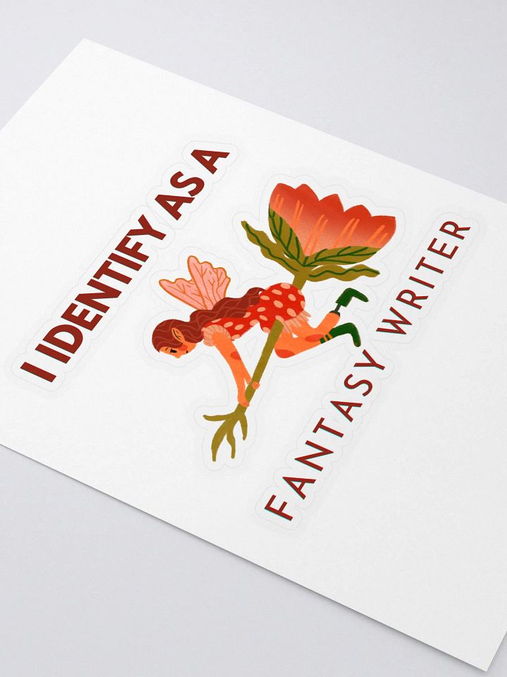 I Identify as a Fantasy Writer Fairy Sticker product image (2)