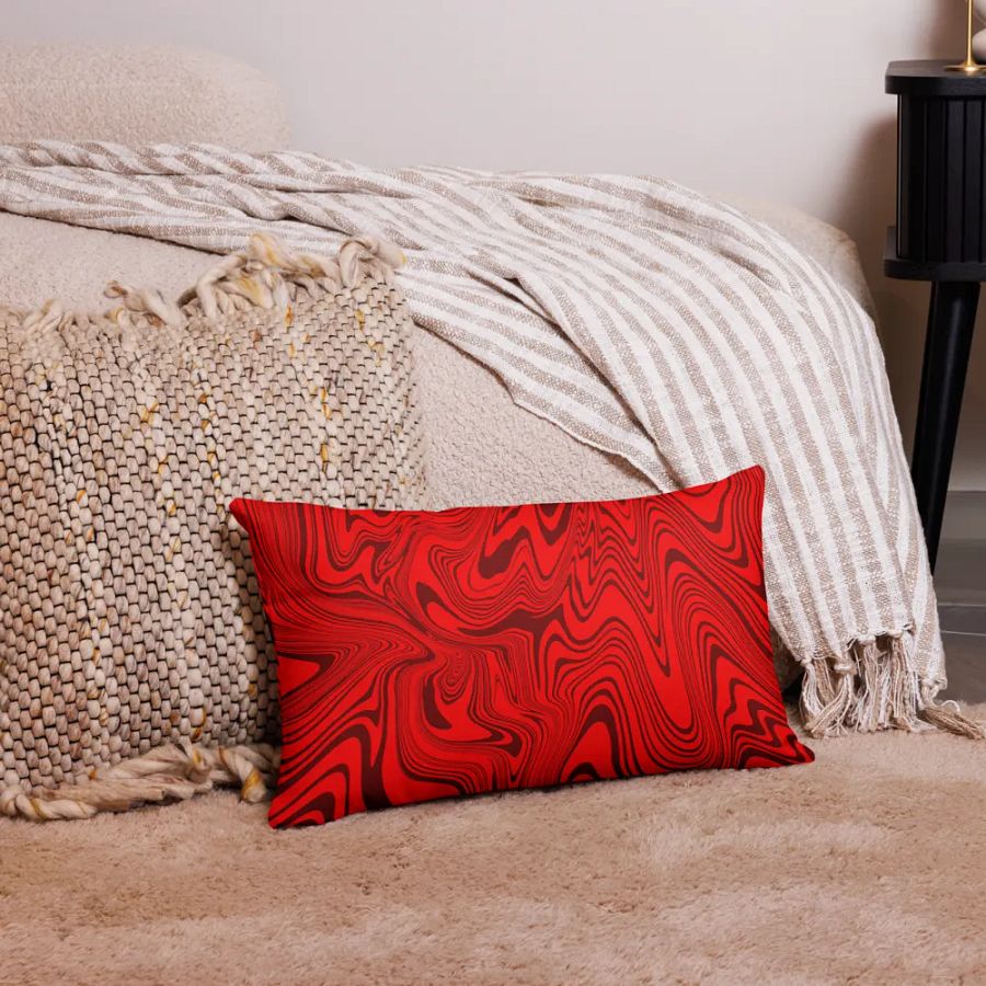Premium Pillow Case - Abstract Red Swirls product image (4)