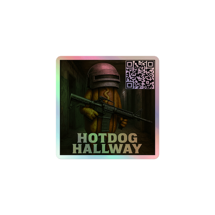 HD Hallway QR Holographic Sticker product image (1)