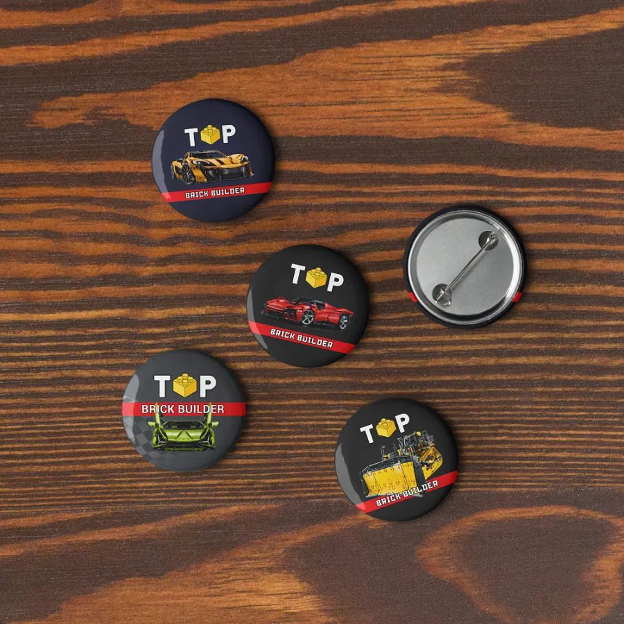 Top Brick Builder Set of Pin Buttons product image (9)