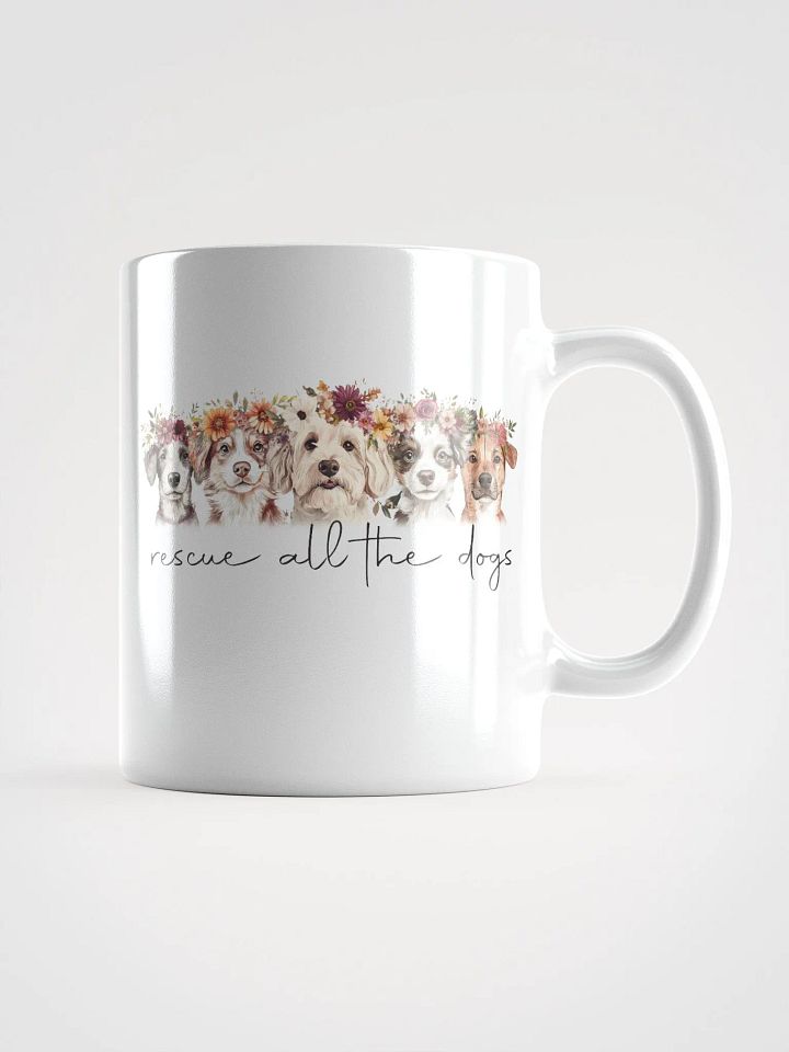 Floral Rescue All The Dogs White Mug product image (1)