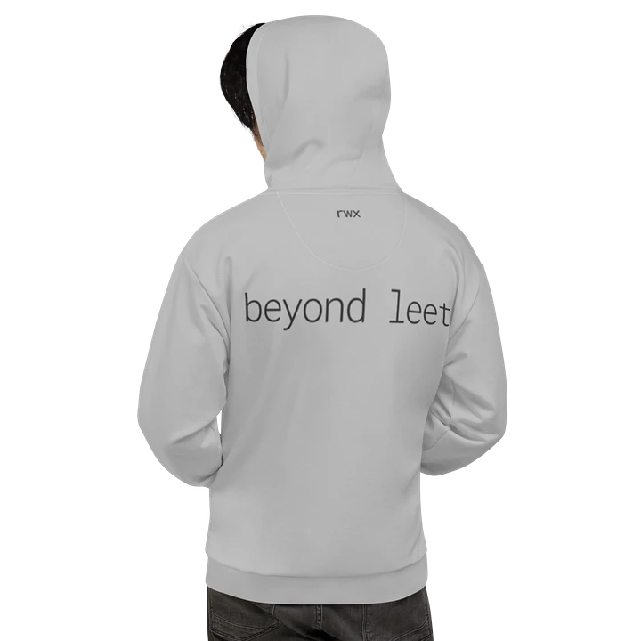 1338, beyond leet hoodie (grayscale mode) product image (1)