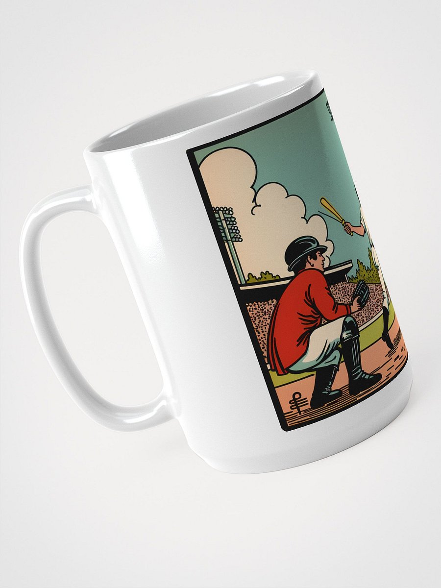 Vintage Baseball Card: Retro Home Run Scene Glossy Mug product image (3)