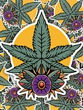 Sticker - Vintage Ganja Floral product image (1)