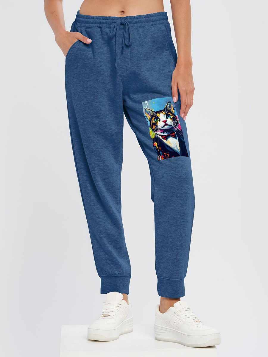 Colorful Cat Illustration Fleece Joggers product image (6)