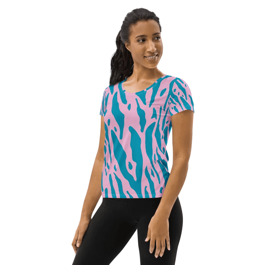Zebra Waves Women's Athletic Tee product image (3)