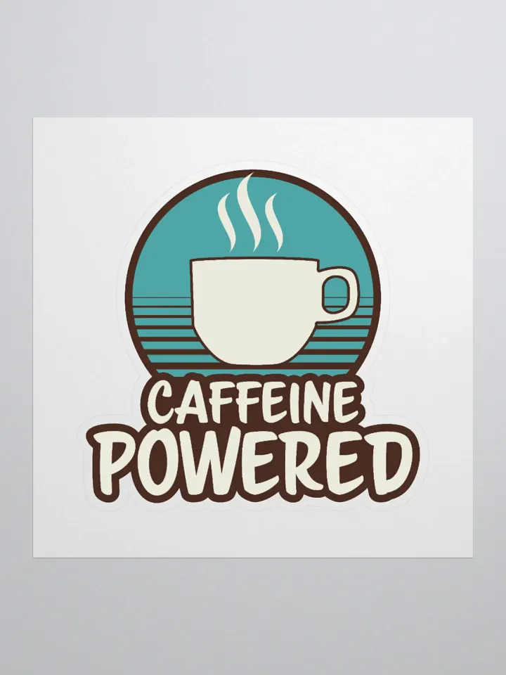 Caffeine Powered Retro Sticker product image (1)