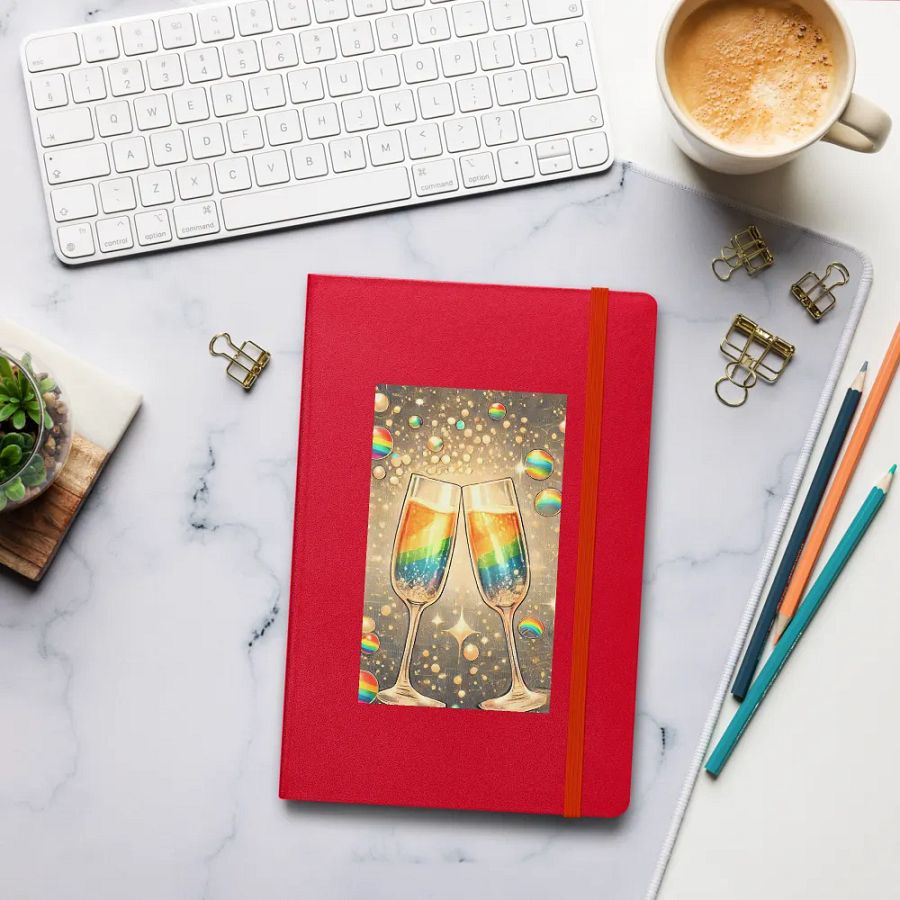 Rainbow Champagne Celebration Journal / Guestbook - RED product image (8)