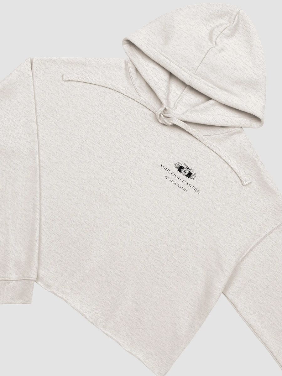Botanical Camera Logo Crop Top Hoodie (Black Logo) product image (3)