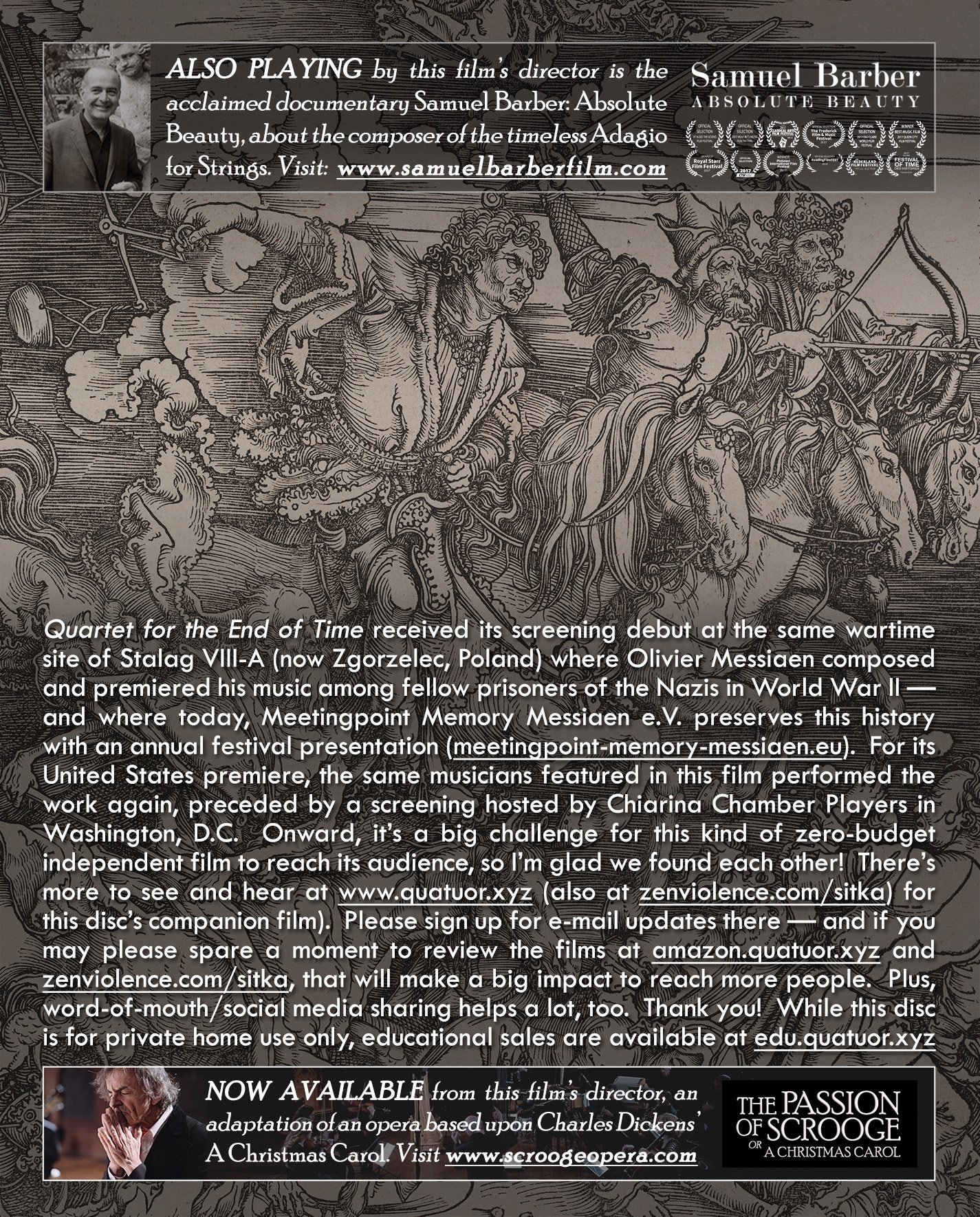 Quartet for the End of Time (w/bonus film Sitka: A Piano Documentary) product image (4)