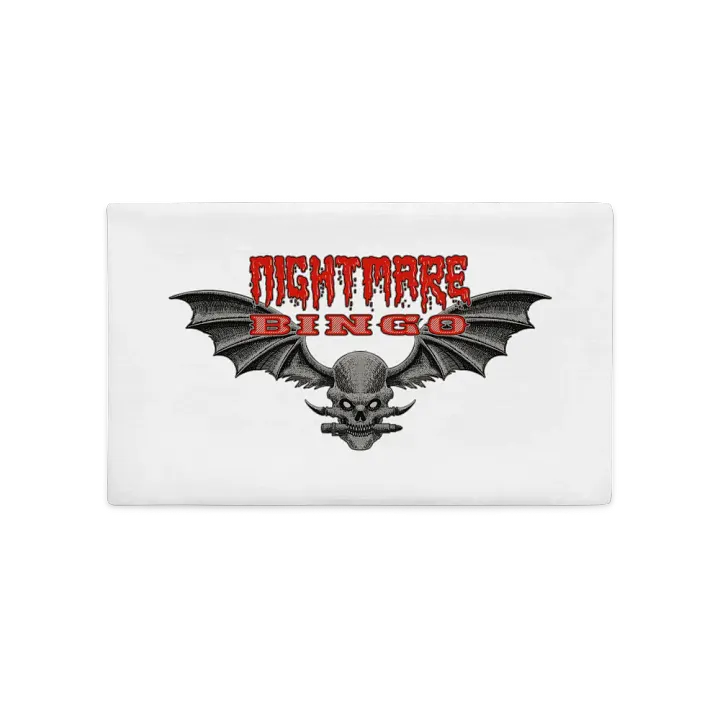 Nightmare Bingo Pillow Case White product image (1)